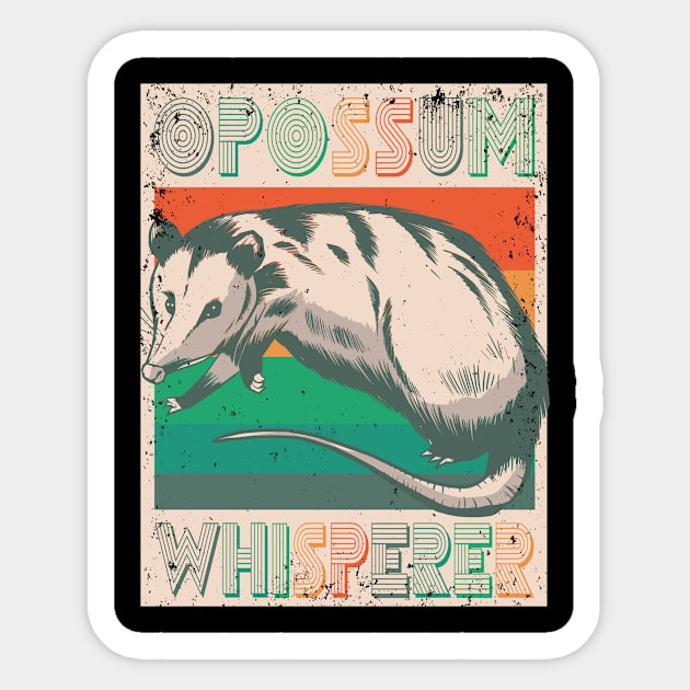 Opossum Whisperer Funny Possum Sticker by Visual Vibes
